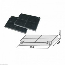 2 FILTRI CARBONE PER CAPPA FABER cm 19,5x14,0