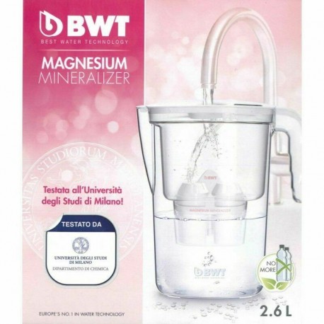 BROCCA FILTRANTE BWT 2,6 lt + 1 FILTRO MAGNESIUM MINERALIZER